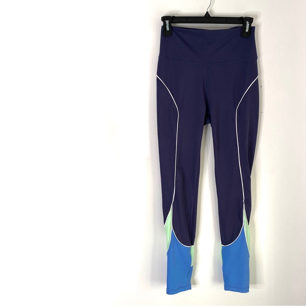 WILO The Label Navy Blue Mint Green High Waist Leggings